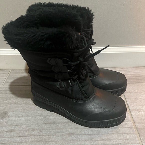SOREL Black Snow Boots  Women’s Size 8 - Picture 12 of 16